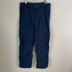 Columbia Womens 14 Omni Shade Convertible Cargo Pants Navy Outdoors Hiking